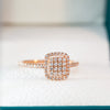 0.35ct Natural Brilliant Diamonds 18k Gold Engagement Ring - 10US04